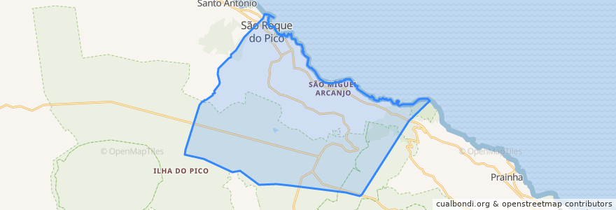 Mapa de ubicacion de São Roque do Pico.