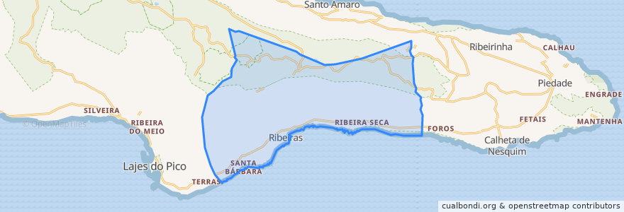 Mapa de ubicacion de Ribeiras.