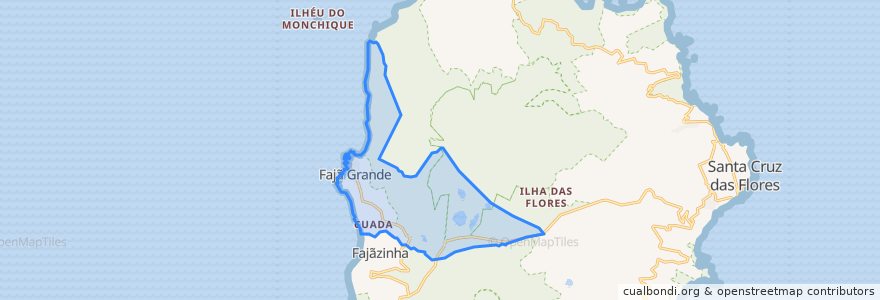 Mapa de ubicacion de Fajã Grande.