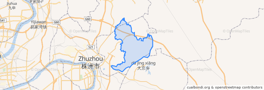 Mapa de ubicacion de Mingzhao.