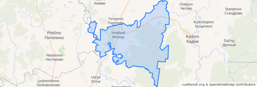 Mapa de ubicacion de Восходское сельское поселение.