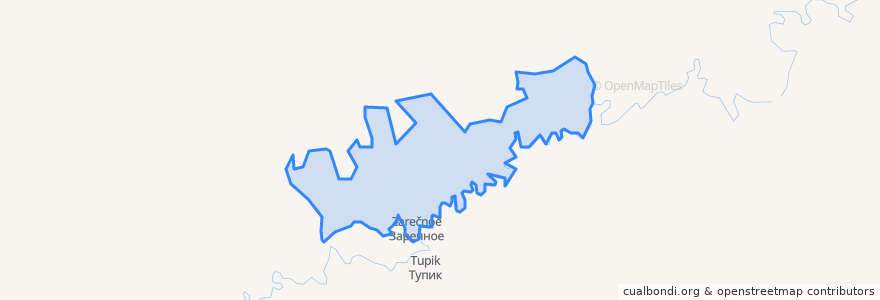 Mapa de ubicacion de Зареченское сельское поселение.