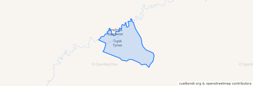 Mapa de ubicacion de Тупикское сельское поселение.