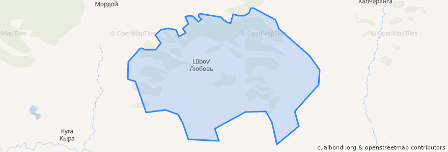 Mapa de ubicacion de Любавинское сельское поселение.