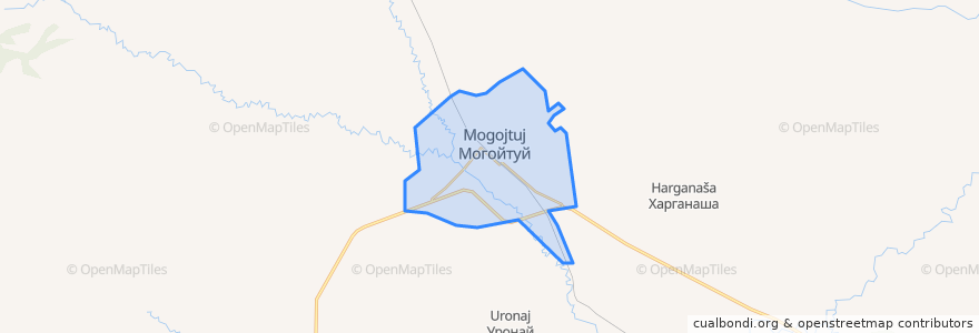 Mapa de ubicacion de городское поселение Могойтуй.