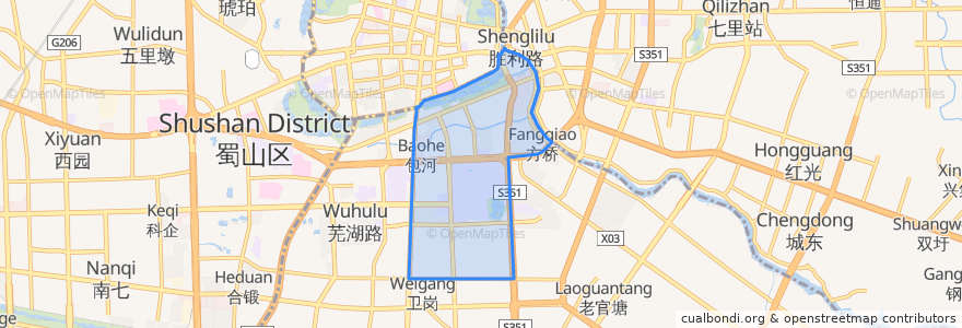 Mapa de ubicacion de 包公街道.