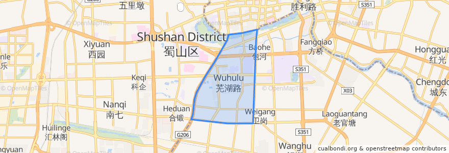 Mapa de ubicacion de 芜湖路街道.