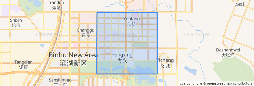 Mapa de ubicacion de 方兴社区.