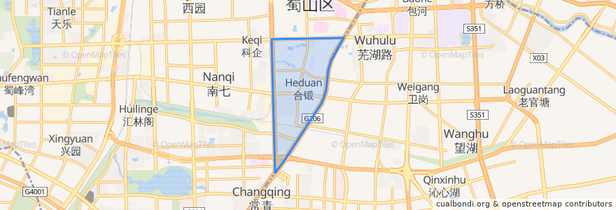 Mapa de ubicacion de 稻香村街道.