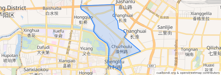 Mapa de ubicacion de 胜利路街道.
