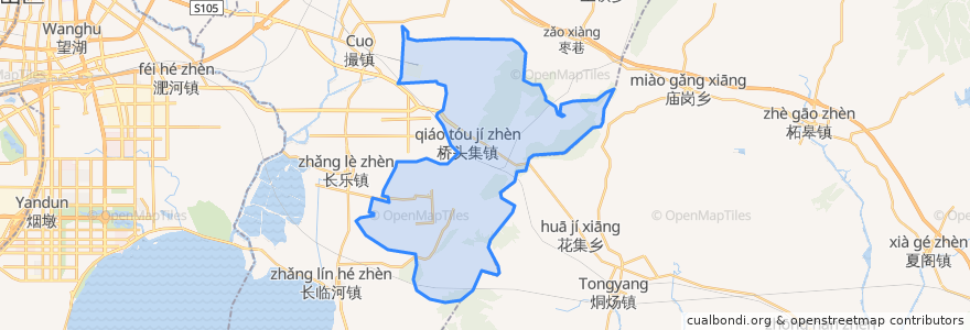 Mapa de ubicacion de 桥头集镇.