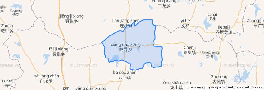 Mapa de ubicacion de Xiangdao.