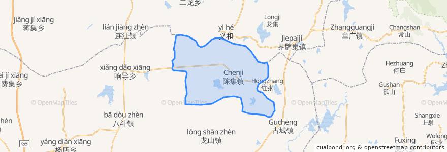 Mapa de ubicacion de 陈集镇.