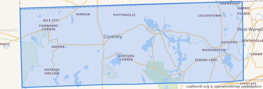 Mapa de ubicacion de Coventry.