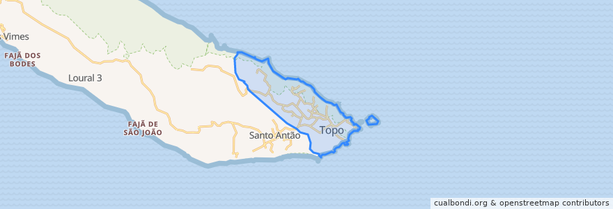 Mapa de ubicacion de Topo (Nossa Senhora do Rosário).