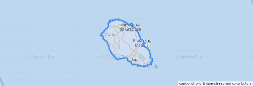 Mapa de ubicacion de Santa Cruz da Graciosa.