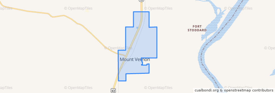 Mapa de ubicacion de Mount Vernon.