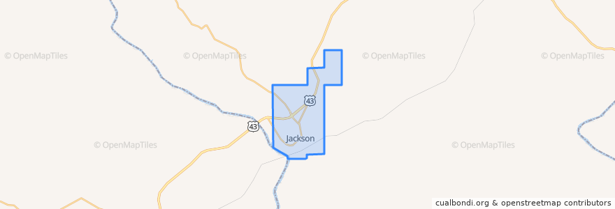 Mapa de ubicacion de Jackson.