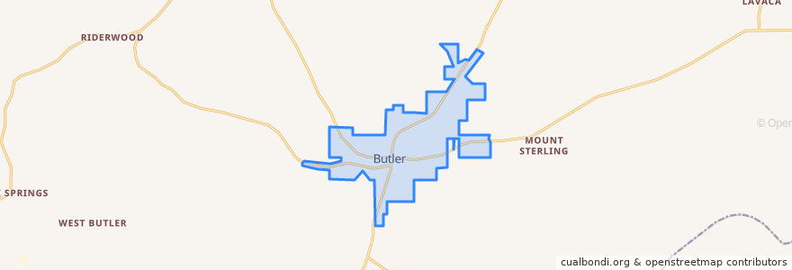 Mapa de ubicacion de Butler.