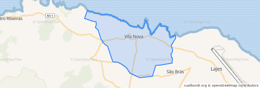 Mapa de ubicacion de Vila Nova.