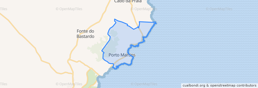 Mapa de ubicacion de Porto Martins.