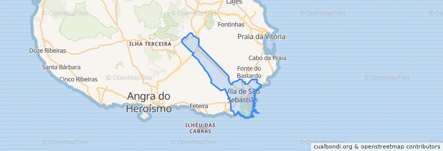 Mapa de ubicacion de Vila de São Sebastião.