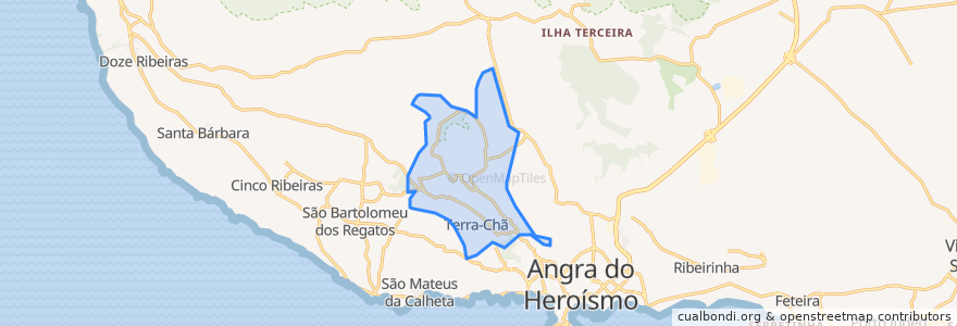 Mapa de ubicacion de Terra Chã.