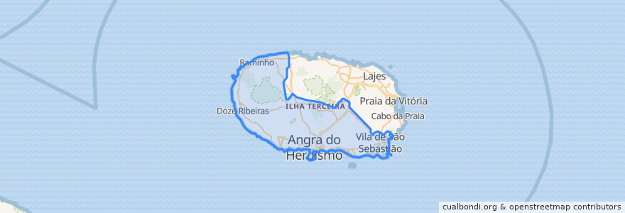 Mapa de ubicacion de Angra do Heroísmo.