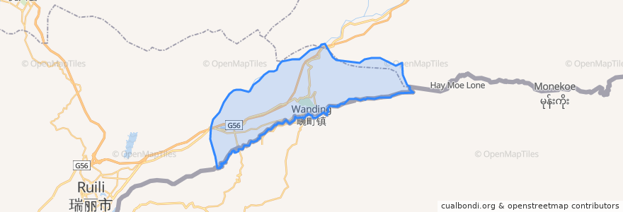 Mapa de ubicacion de Wanding.