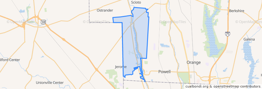 Mapa de ubicacion de Concord Township.