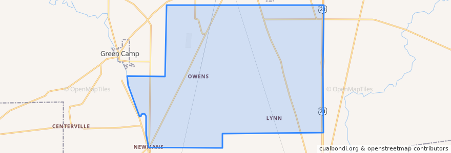 Mapa de ubicacion de Pleasant Township.