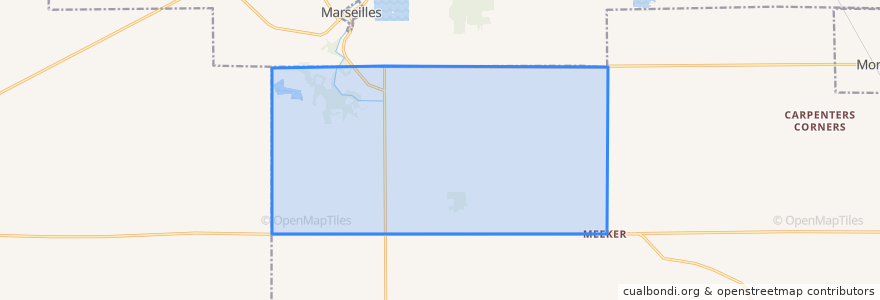 Mapa de ubicacion de Grand Township.