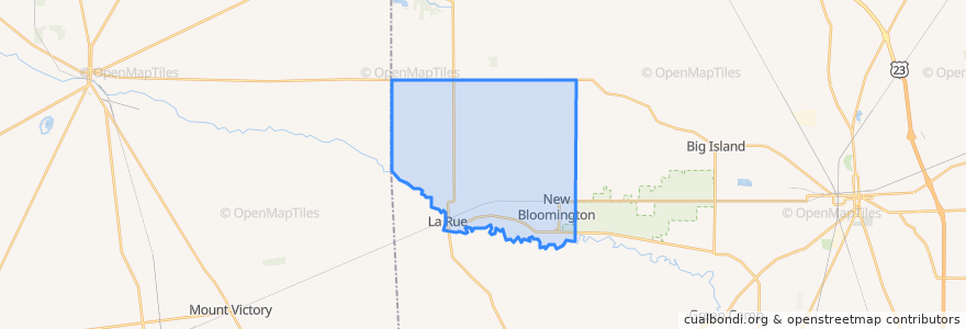 Mapa de ubicacion de Montgomery Township.