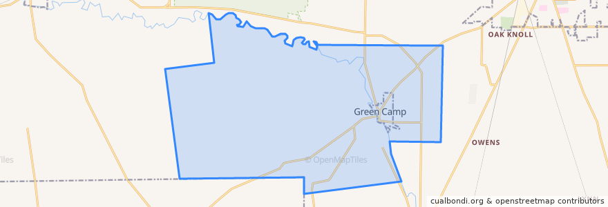 Mapa de ubicacion de Green Camp Township.