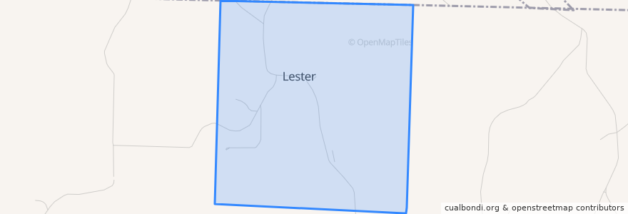 Mapa de ubicacion de Lester.