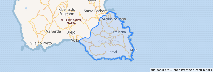 Mapa de ubicacion de Santo Espírito.