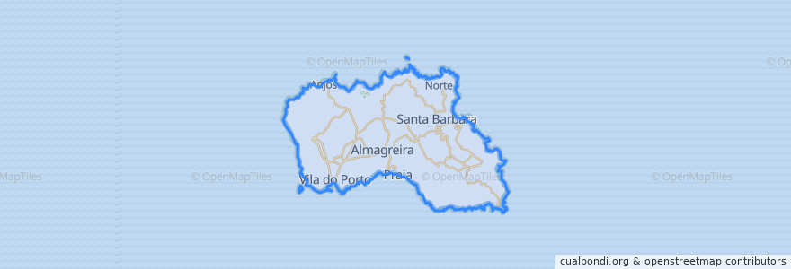 Mapa de ubicacion de Vila do Porto.