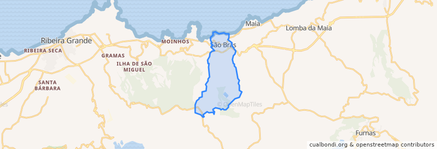 Mapa de ubicacion de São Brás.