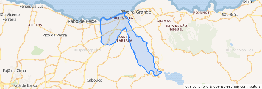 Mapa de ubicacion de Ribeira Seca.