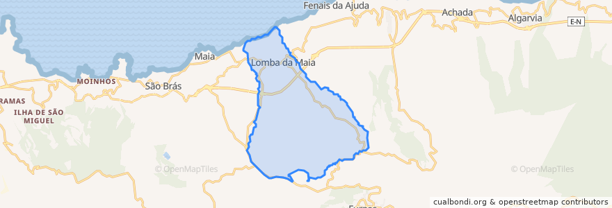 Mapa de ubicacion de Lomba da Maia.