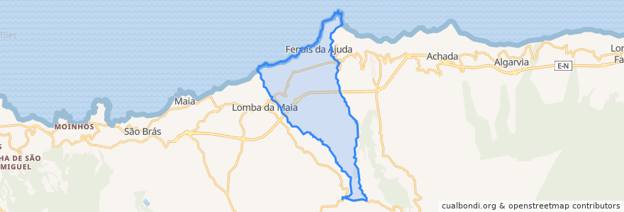 Mapa de ubicacion de Fenais da Ajuda.