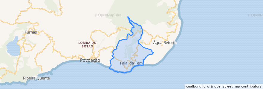 Mapa de ubicacion de Faial da Terra.