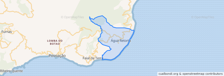 Mapa de ubicacion de Água Retorta.