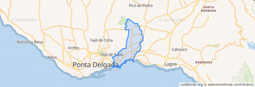 Mapa de ubicacion de Rosto do Cão (São Roque).