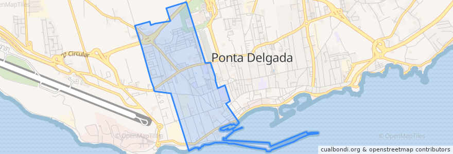 Mapa de ubicacion de Ponta Delgada (São José).