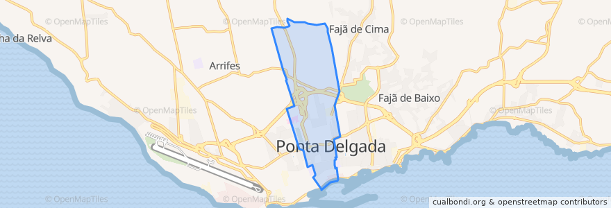 Mapa de ubicacion de Ponta Delgada (São Sebastião).