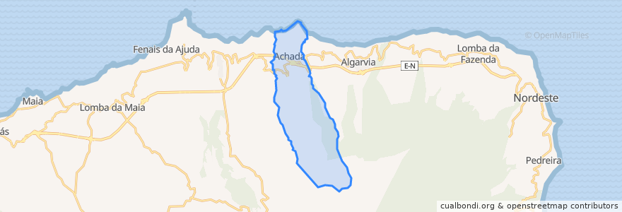 Mapa de ubicacion de Achada.