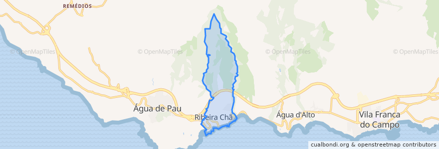 Mapa de ubicacion de Ribeira Chã.