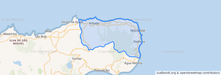 Mapa de ubicacion de Nordeste.