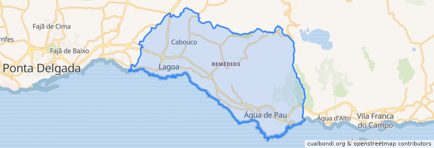 Mapa de ubicacion de Lagoa.